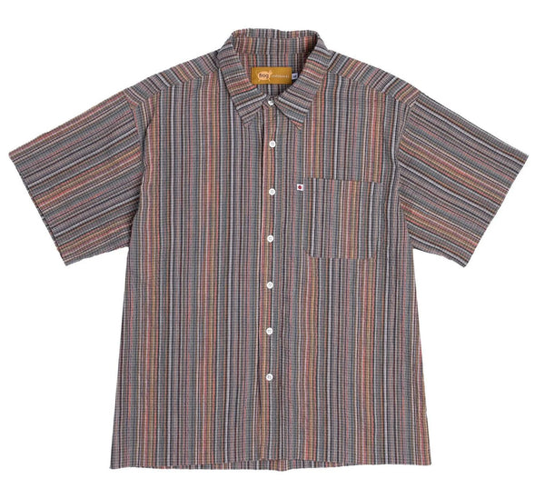 Frog Skateboards Mojo Stripe Pocket Shirt (Red) - XL