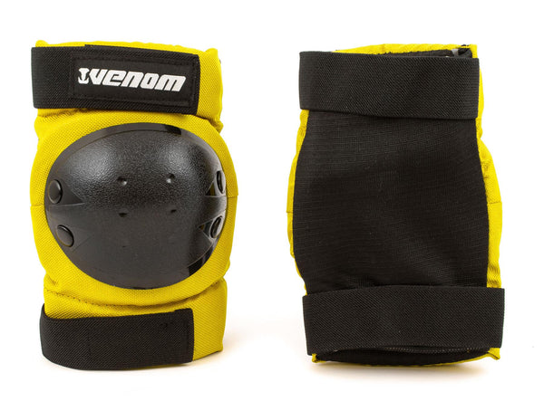 Venom Triple Knee/Elbow/Wrist Pad Set - Yellow Black - Skatewarehouse.co.uk