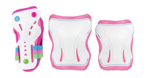 SFR Essentials Triple Pad Set - Candi - Large - Skatewarehouse.co.uk