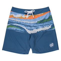 Santa Cruz Board Shorts Water View Board Short - Dusty Blue - Skatewarehouse.co.uk