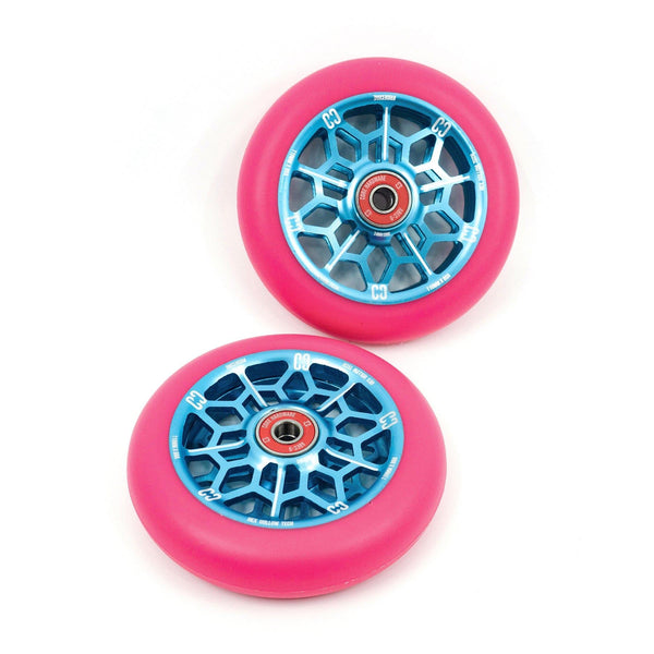 CORE Hex Hollow Stunt Scooter Wheel 110mm – Pink / Blue
