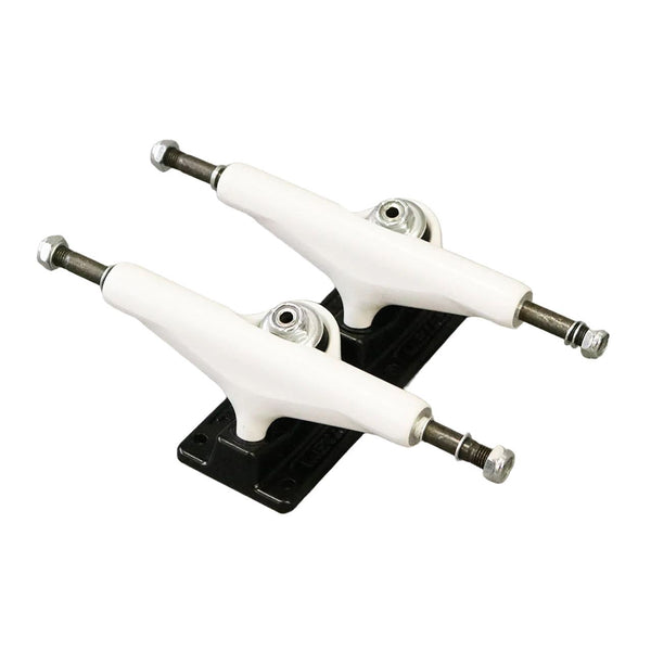 Picture Metal Custom Colour (White / Black) Skateboard Trucks - 5.25