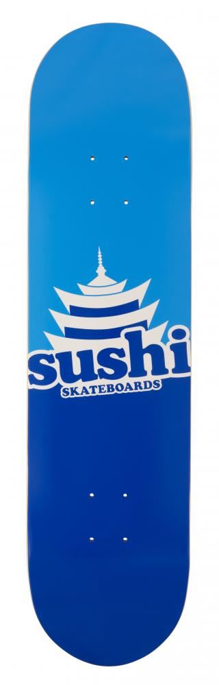 Sushi Pagoda Logo Blue Skateboard Deck - 8.0