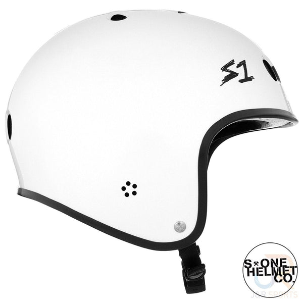 S1 RETRO Lifer Helmets - White Gloss Black Checker