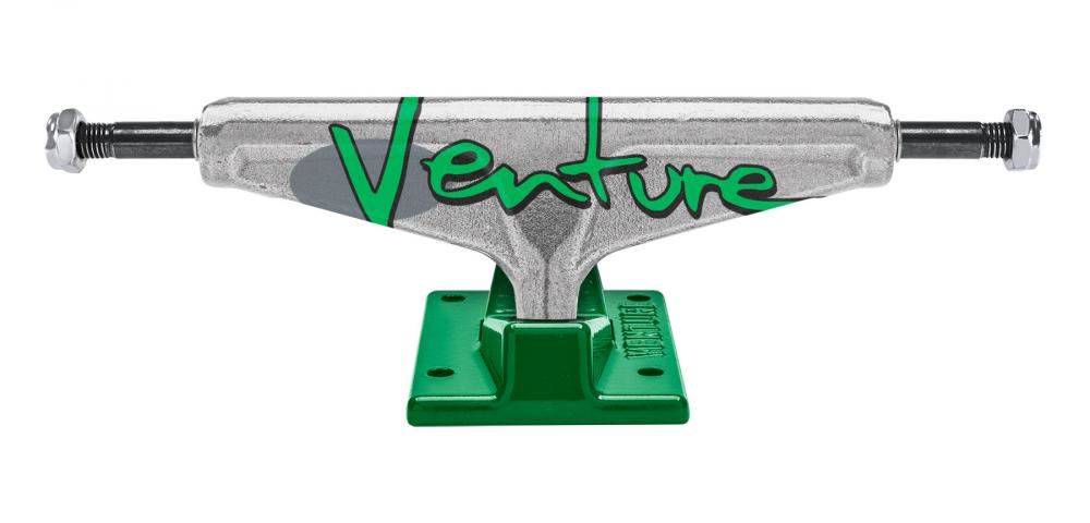 Venture 5.6 Skateboard Trucks 92 Full Bleed Team Edition Polished / Green - 5.6" - Skatewarehouse.co.uk