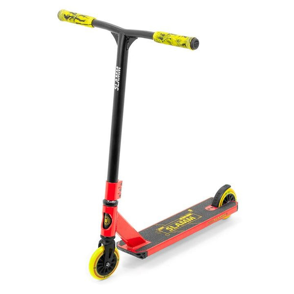 Slamm Classic Mini Stunt Scooter - One Size Red Bundle