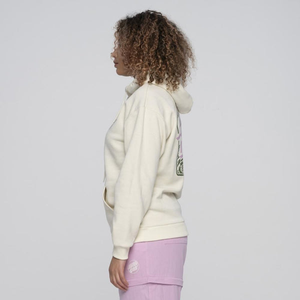 Santa Cruz Womens Hood Retreat Hood - Off White - Skatewarehouse.co.uk