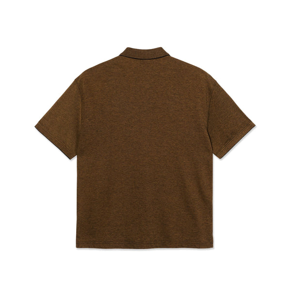 Polar Skate Co Surf Polo Shirt |Pique (Black / Caramel) - M