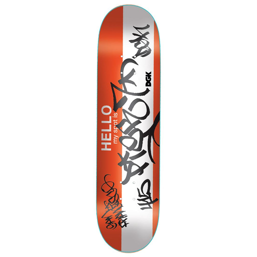 DGK 'My Spot Is Pier ' Orange Skateboard Deck - 7.0" - Skatewarehouse.co.uk
