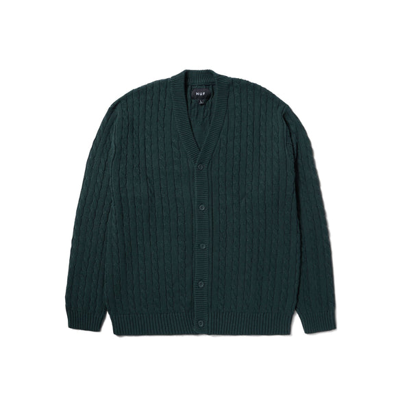 HUF Tt Jacquard Cardigan (Hunter Green) - S