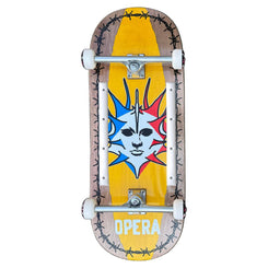 Opera Fatties Torn Spike Ex7 Brown / Yellow Complete Skateboard - 12"