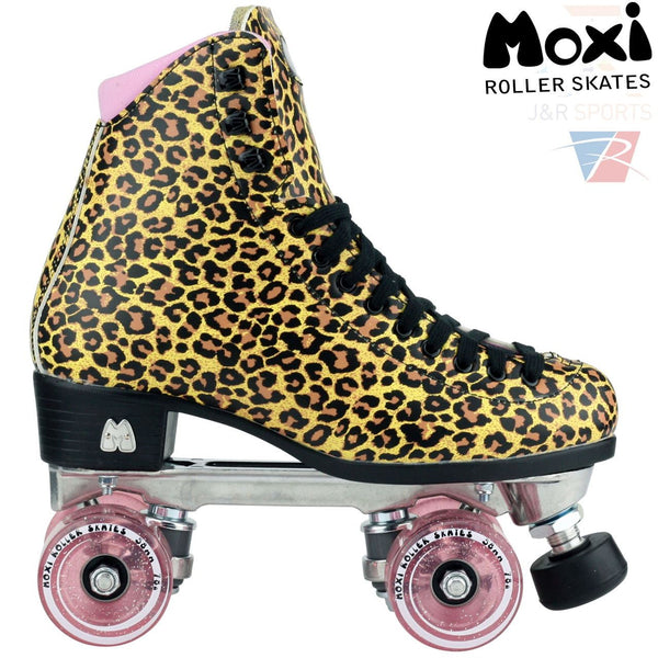 Moxi Skates Ivy Jungle Leopard/Pink Size Quad Skates - Skatewarehouse.co.uk