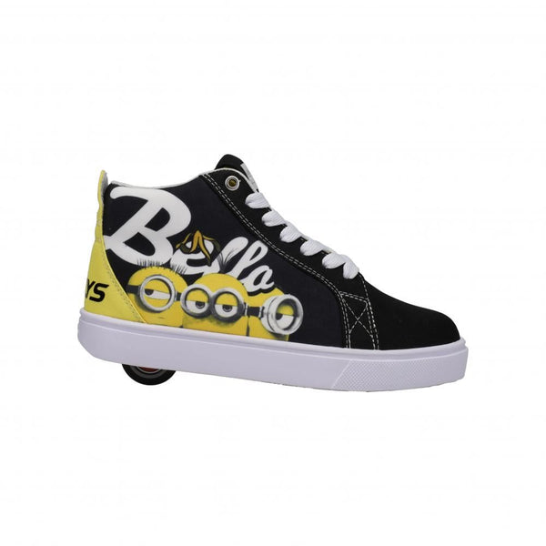 Heelys x Minions Racer 20 Minions - Black / White / Yellow - Skatewarehouse.co.uk