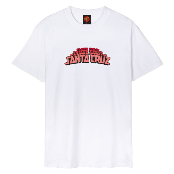Santa Cruz T-Shirt Trails Arch Strip T-Shirt - White - Skatewarehouse.co.uk