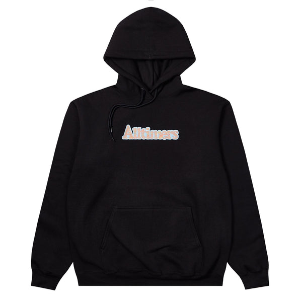 Alltimers Broadway Multiyarn Embroidered Hoodie Black - Skatewarehouse.co.uk