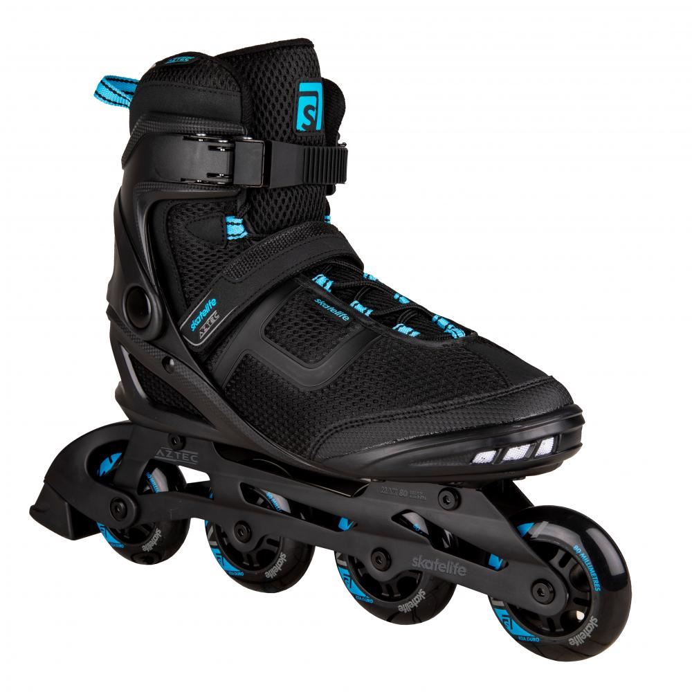 Skatelife Inline Skates Aztec - Black/Blue - UK 4 - Skatewarehouse.co.uk