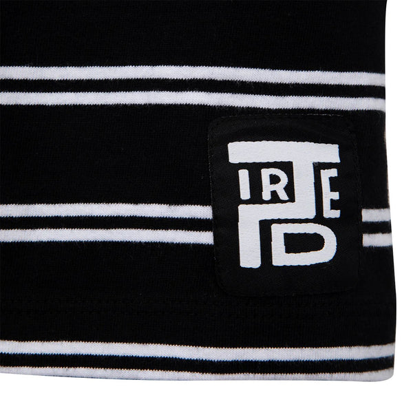 Tired Stamp Striped Pocket Tee Black (Organic)