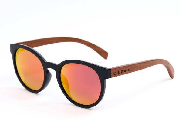 Luma Tidepool Recycled Sunglasses - Black/Fire - Skatewarehouse.co.uk