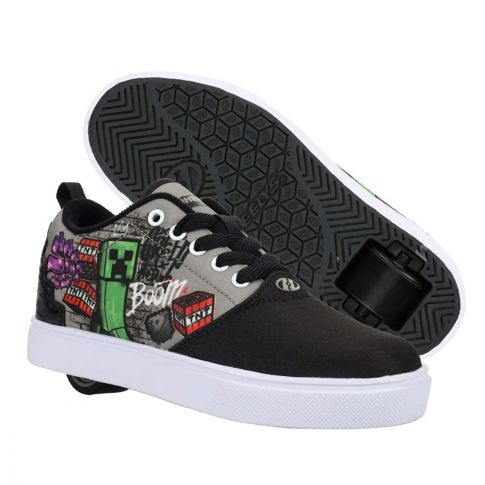 Heelys X Minecraft Pro 20 Prints - Black / Grey - Skatewarehouse.co.uk
