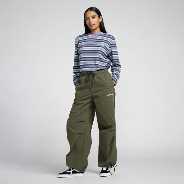 Santa Cruz Womens Pant Strip Parachute - Khaki - Skatewarehouse.co.uk