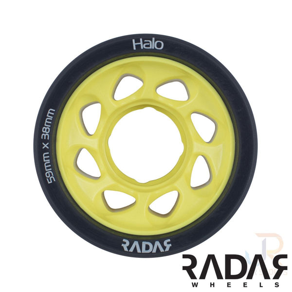 Radar (4) - Halo - Charcoal / Yellow - / 91a Skateboard Wheels - 59mm
