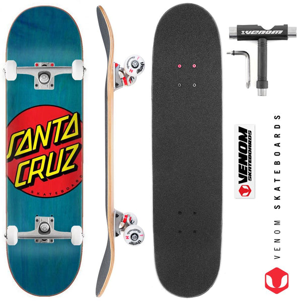 Santa Cruz Classic Dot Blue Custom Complete Skateboard - 8.5