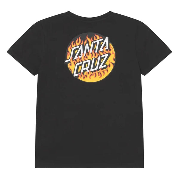 Santa Cruz Youth T-Shirt Youth Blaze Dot T-Shirt - Black - Skatewarehouse.co.uk