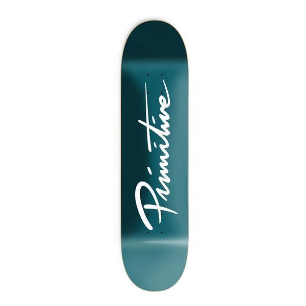 Primitive Nuevo Script Core Deck Teal x Venom Custom Complete Skateboard - 7.75