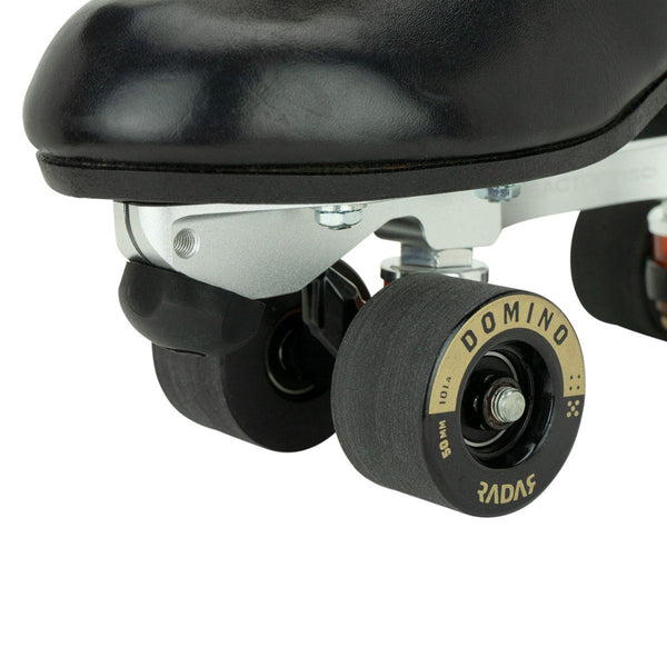 Radar (4) - Domino- Black / Gold - 50 x / 101A Skateboard Wheels - 31mm