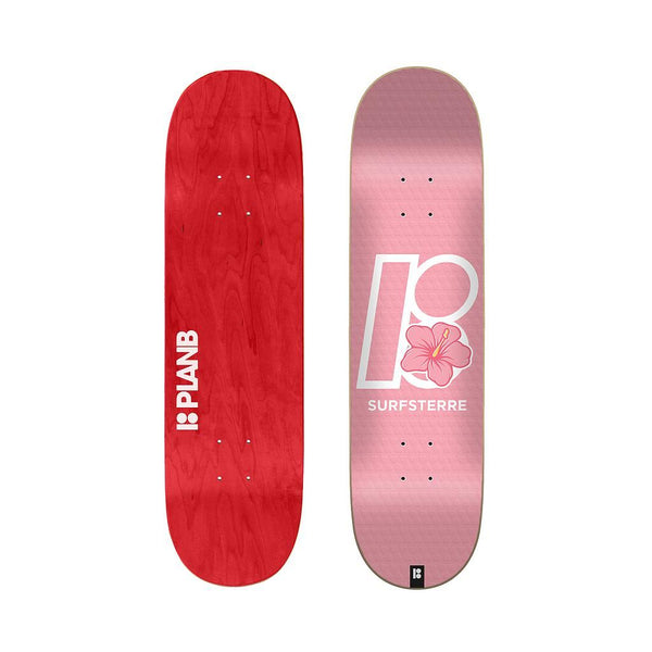 Plan B Surfsterre Hibiscus Plan B Skateboard Deck - 8.0
