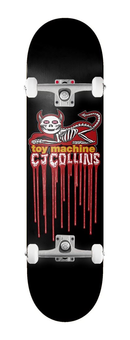 Toy Machine CJ Collins Devil Cat x Venom Custom Complete Skateboard - 8.25