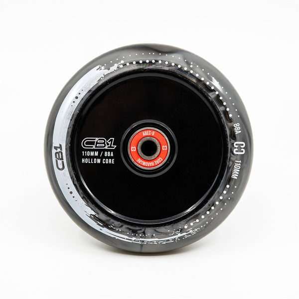CORE CB1 Plastic Hollow Core Scooter 110mm - Black / White Scooter Wheels