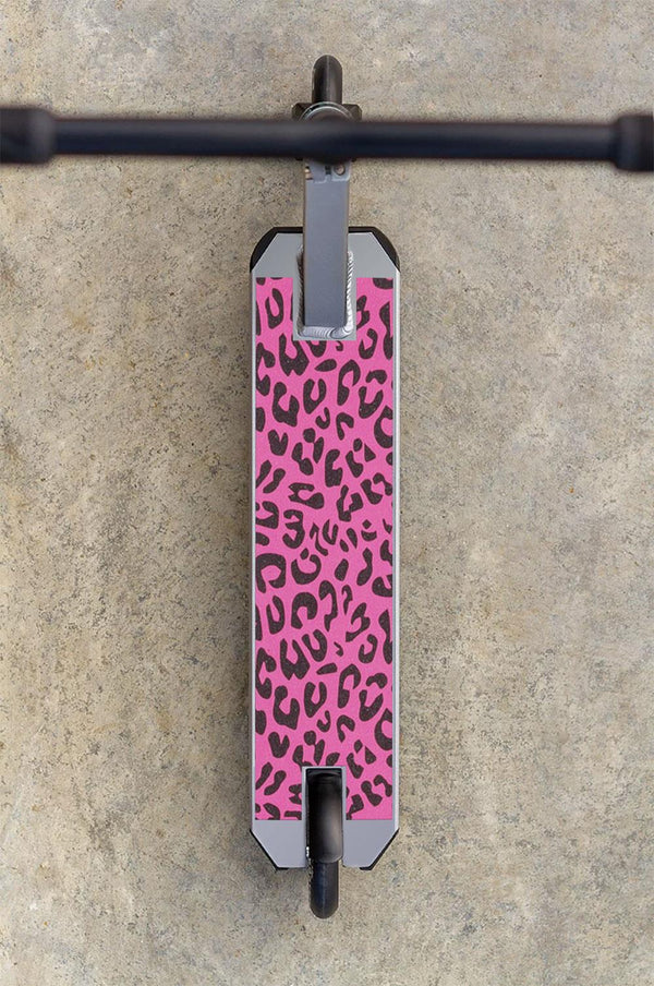 Scorpion Scooters - Scooter Pro Grip Tape - Fits 99% Scooters - Neon Stripe Series - Pink Leopard - Skatewarehouse.co.uk