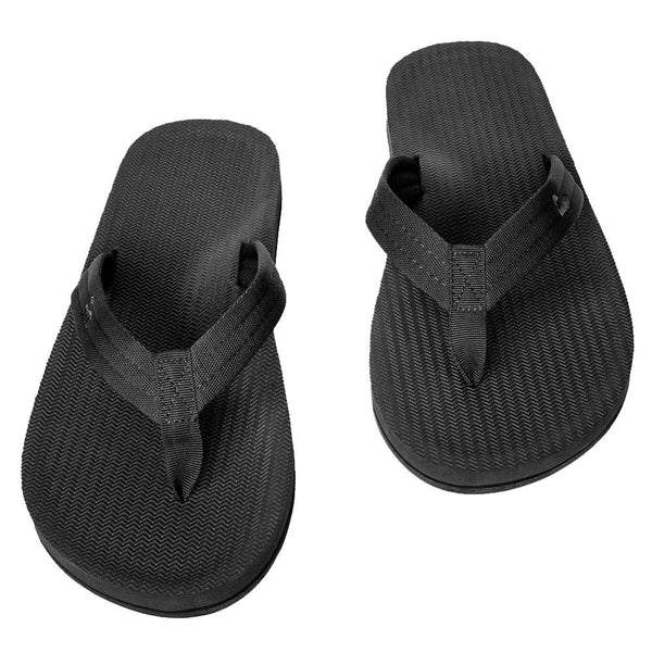 Indosole - Mens Flip Flops - Easy Living - Black Shoes