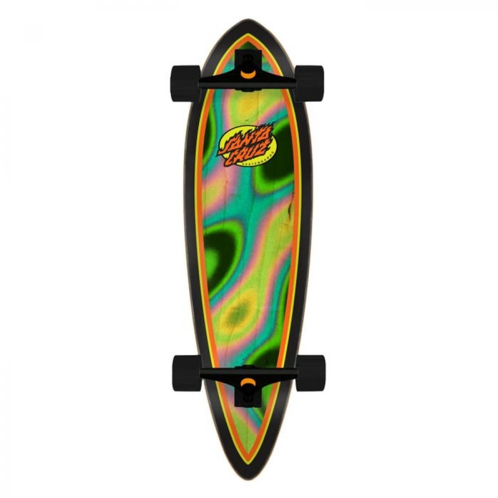 Santa Cruz Longboard Complete Oval Flame Lava Dot