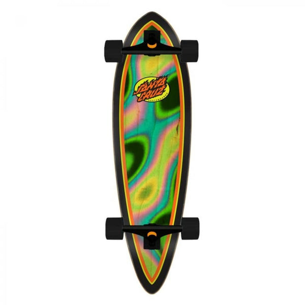 Santa Cruz Longboard Complete Oval Flame Lava Dot