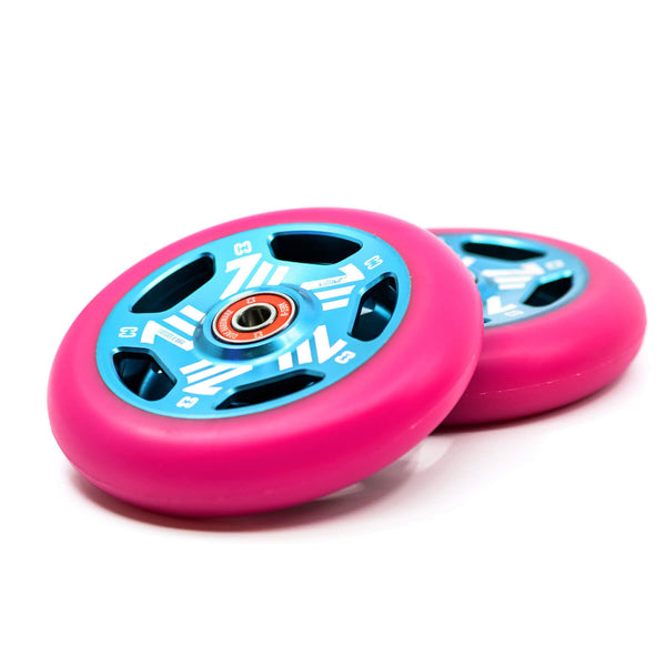 CORE Vent Hollow Scooter Wheel 110mm - Pink / Teal - Skatewarehouse.co.uk