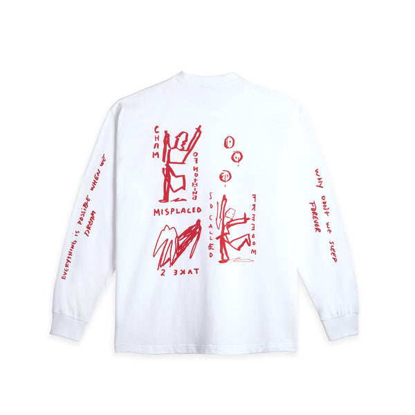 Polar Skate Co LS Tee | On Repeat (White) - L