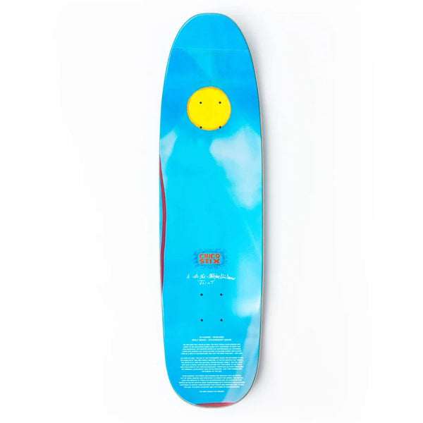 Chico Stix Wolf / Strawberry Moon CS4 Big Boy Jr. (Top & Bottom Graphic) Skateboard Deck - 8.75"