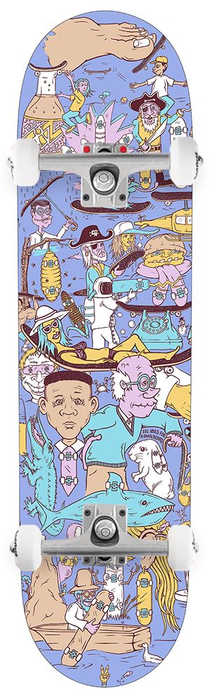 Drawing Boards No. 1 101 Uses for a Skateboard x Venom Skateboards Custom Complete Skateboard - 8.25