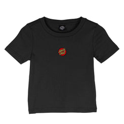 Santa Cruz Womens T-Shirt Classic Dot Emb T-Shirt - Black Wash - Skatewarehouse.co.uk