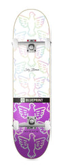 Blueprint x Sky Brown x MLSL Collab Bird White Holographic x Venom Custom Complete Skateboard - 8"