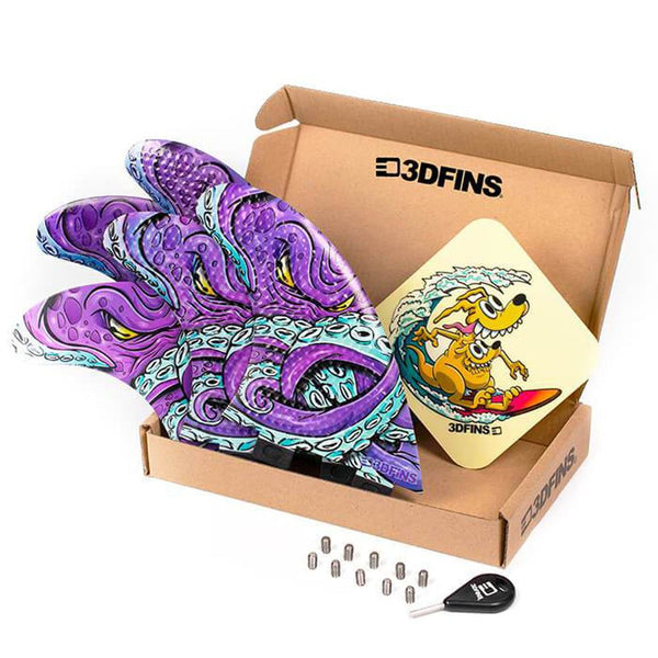 3D Fins - All Rounder 5 Fin - Medium - Kracken (FCS1 / Futures)
