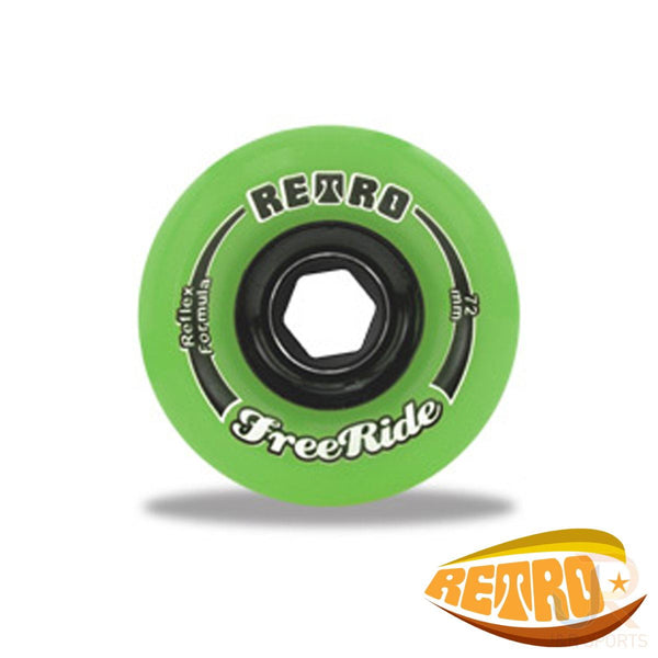 Retro - Reflex Freerides - Lime - 72 / 80A - Set 4 Accessories