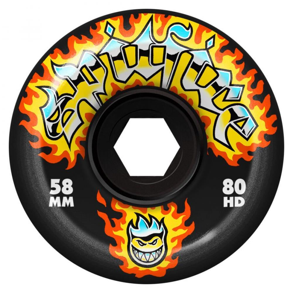 Spitfire Skateboard Wheels 80 Conical Full Chrome Venom - Black - Skatewarehouse.co.uk