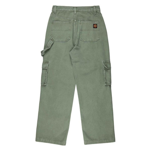 Santa Cruz Womens Pant Workers Cargo Pant - Pale Sage Wash - Skatewarehouse.co.uk