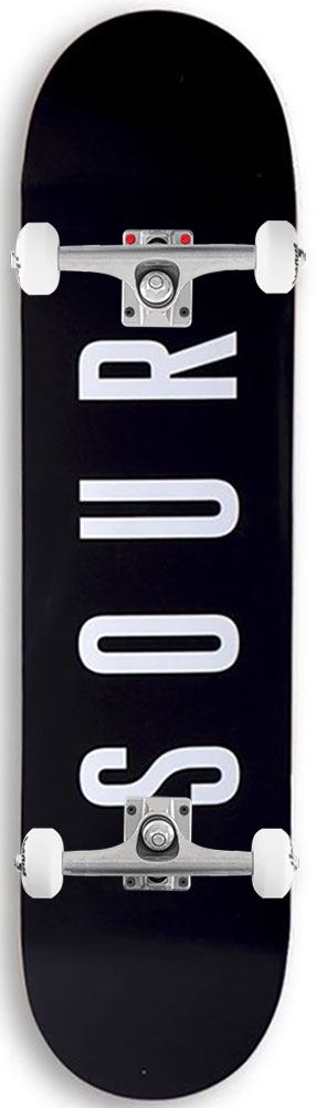 Sour Army Black Complete Skateboard - 7.5