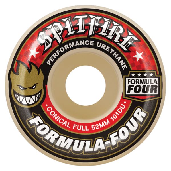 Spitfire F4 101Du Conical Full  (Red Print) Skateboard Wheels