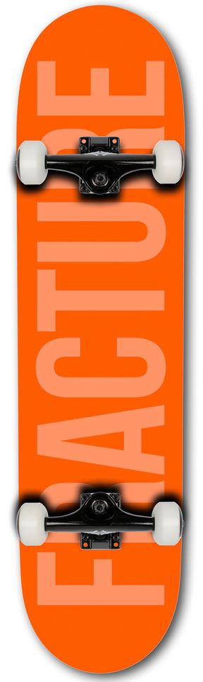 Fracture Fade Orange Complete Skateboard 8.0" - Skatewarehouse.co.uk