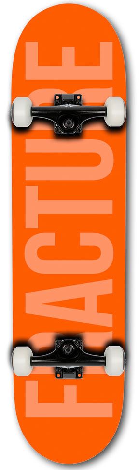 Fracture Fade Orange Complete Skateboard 8.0